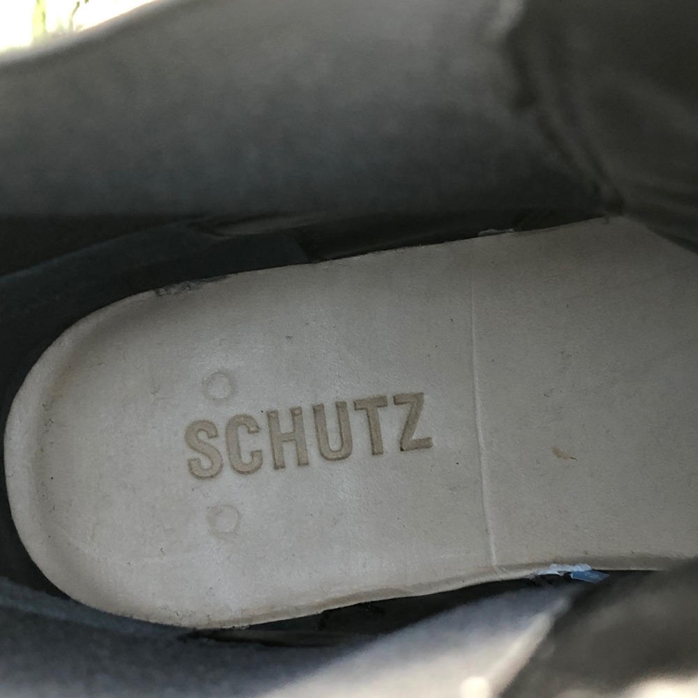 Schutz Chelsea Boots Black Womens 6.5 Chunky Grunge Billie Casual Thursday Biker - Picture 4 of 13